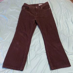 ASOS Brown corduroy flare bootcut high rise pants